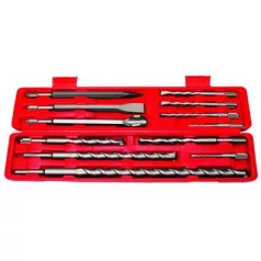 SDS+ vésők ésfúrószárak 3x véső, 9x fúrószár