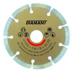 Gyémánt vágótárcsa szegmentált Diamant 115 / 22,2 mm