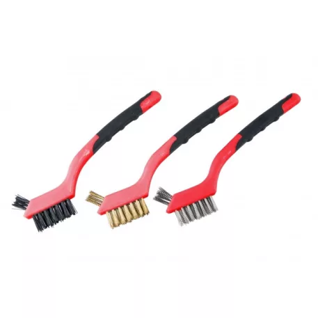Kefe 180 mm készlet 3 db / nylon, rozsdamentes acél, sárgaréz/