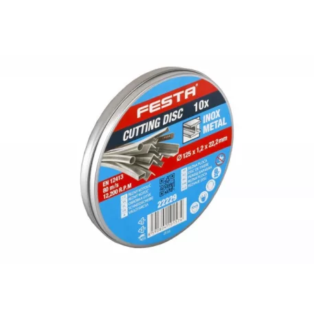 Vágótárcsa fémhez 125x1,2x22,2 mm 10db/doboz