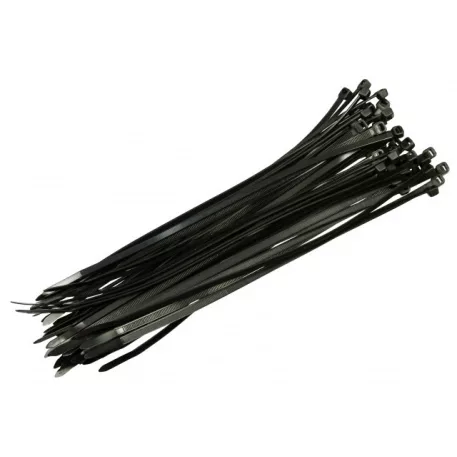 Kábelkötegelő fekete, 50 db. 250x4,8 mm