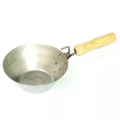 Kőmüves serpenyő rozsdamentes markolat