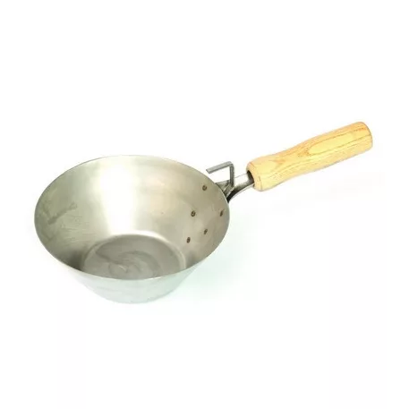 Kőmüves serpenyő rozsdamentes markolat