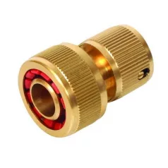 Gyorscsatlakozó stoppal sárgaréz 3/4"