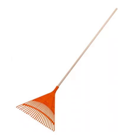 Gereblye műanyag 50 cm 22 fogú, fa nyéllel 150 cm