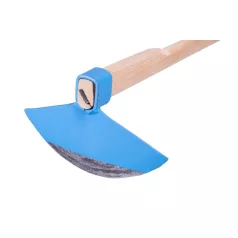 Kovácsolt kapa, íves alakú, fa nyéllel, 120 cm