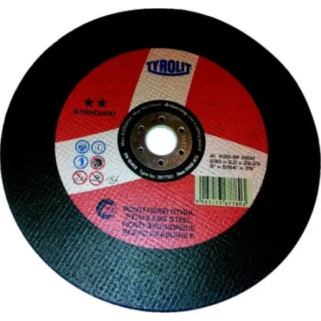 Csiszolókorong TYROLIT - acél/rozsdamentes átmérő 178x8,0 mm