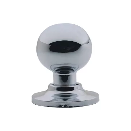 Kovácsolt gombkilincs fényes króm bejárati ajtó – egyik oldalon kulcs, másik oldalon biztosíték (m.3900)