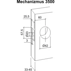   Kovácsolt gombkilincs sárgaréz bejárati ajtó – egyik oldalon kulcs, másik oldalon biztosíték (m.3900)
