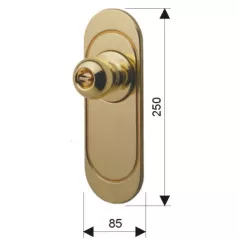 Zárcím gombkilincshez fényes króm