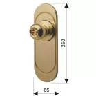 Zárcím gombkilincshez öreg króm