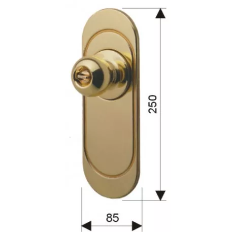 Zárcím gombkilincshez matt króm