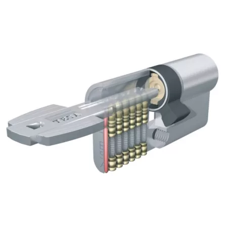 Biztonsági cilinderzárbetét T60 35/40, nikkel + 5 kulcs