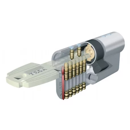 Biztonsági cilinderzárbetét T80 30/35, nikkel + 5 kulcs