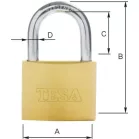 Lakat T60 betéttel, sárgaréz kivitel