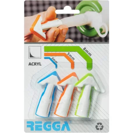 Fugalehúzó készlet akrilhoz íves 3,5,8mm