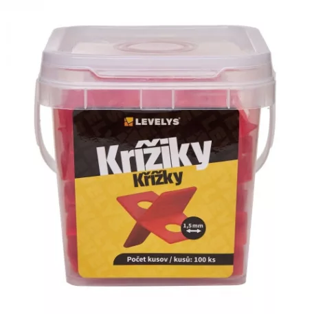 Fugakereszt LEVELYS 1,5 mm 100 db piros