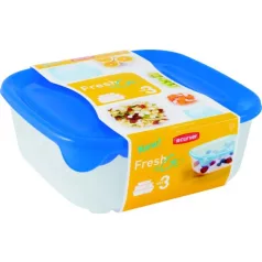 Négyzet alakú edény FRESH&GO 0,25 L+0,8 L+1,7 L