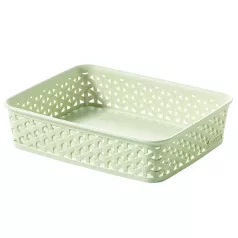 Kosár Rattan, 26x20x6 cm fehér