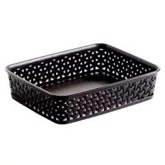 Kosár Rattan, 26x20x6 cm fehér