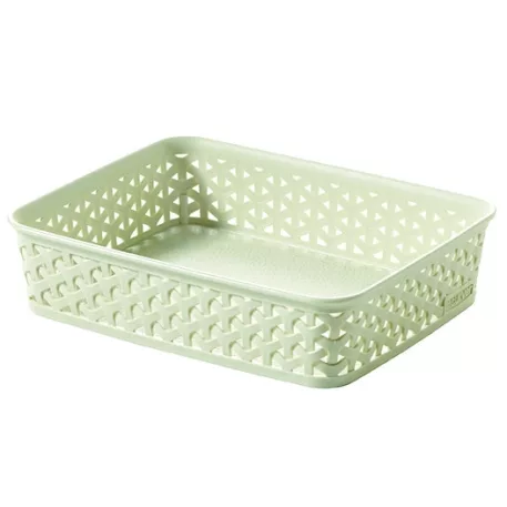 Kosár Rattan 26x20x6 cm barna