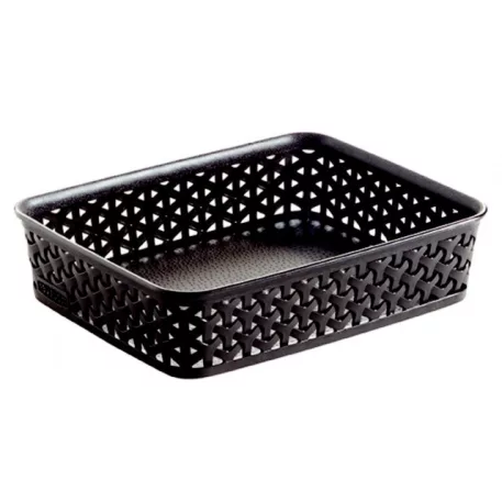 Kosár Rattan 26x20x6 cm barna