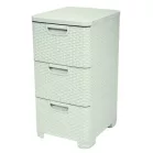 Fiókos doboz 3x 14 L Rattan fehér