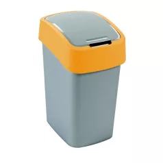 Szemetes fedeles 25 L ezüst/zöld