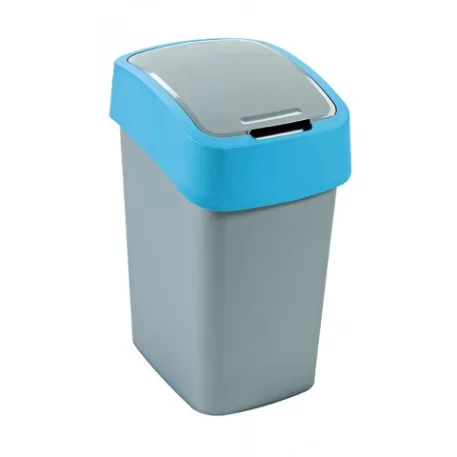 Szemetes fedeles 25 L ezüst/kék