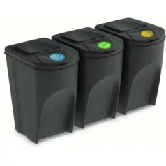 Szelektív hulladékgyűjtő kosár 3db 25l