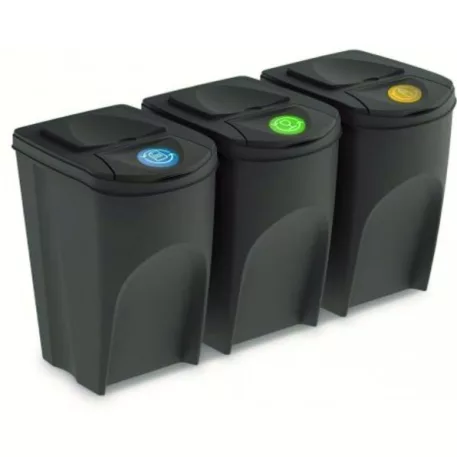 Szelektív hulladékgyűjtő kosár 3db 25l