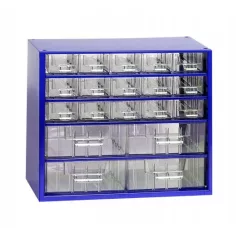 Szekrény 30,5x28 cm műanyag fiókos 15k,4kp piros