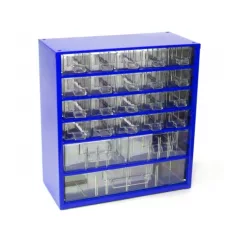 Szekrény 30,5x33 cm műanyag fiókos 20k,2kp,1n piros