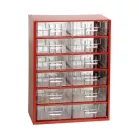 Szekrény 30,5x42 cm kék műanyag fiókos 12kp