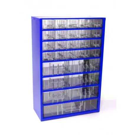 Szekrény 30,5x46 cm műanyag fiókos 20k,6kp,1n piros