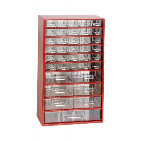 Szekrény 30,5x55 cm műanyag fiókos 30k,6kp,1n piros