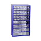 Szekrény 30,5x55 cm műanyag fiókos 30k,6kp,1n piros