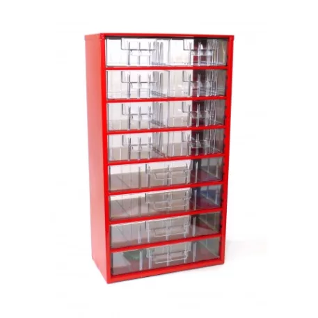 Szekrény 30,5x55 cm műanyag fiókos 8kp,4n piros