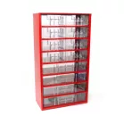 Szekrény 30,5x55 cm kék műanyag fiókos 8kp,4n