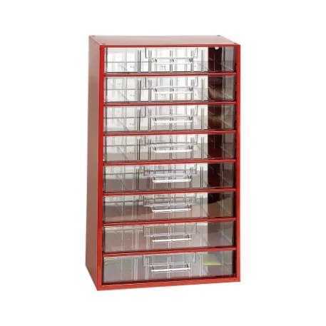 Szekrény 30,5x55 cm műanyag fiókos 8n piros