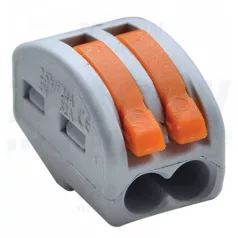   Csavar nélküli vezetékösszekötő, nyitható 2 pólusos 0,75-4 mm