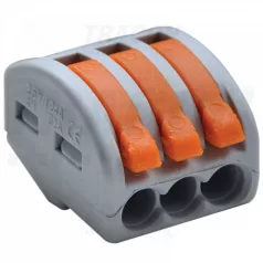   Csavar nélküli vezetékösszekötő, nyitható 3 pólusos 0,75-4 mm