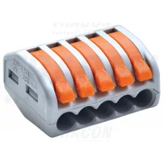   Csavar nélküli vezetékösszekötő, nyitható 5 pólusos 0,75-4 mm