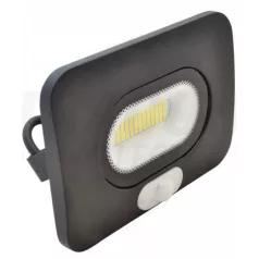   LED reflektor mozgásérzékelővel fekete 10w, 750lm, 105×75×55 mm