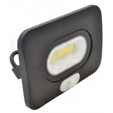 LED reflektor mozgásérzékelővel fekete 10w, 750lm, 105×75×55 mm