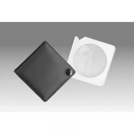 Nagyító műbőr tokban 44 mm, műanyag lencse 3,0x, 13 mm 6,0x