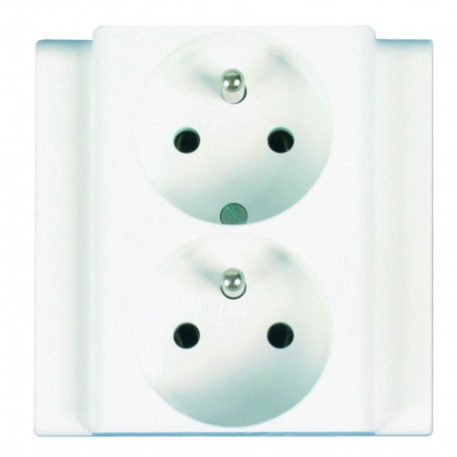 Konnektor dupla, fehér fényes, Standard