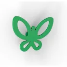 Fogas Papillon 74 mm ezüst