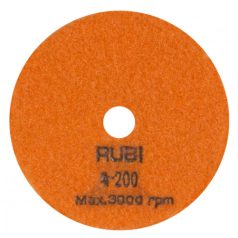 RUBI Rugalmas Gyémánt Polírozó Korong, 100 mm P200 