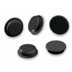 Mágneskorong, fekete műanyag borítás 10db 24 mm